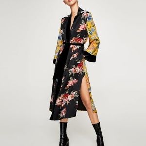 Zara Patchwork Robe, size XS, NWT